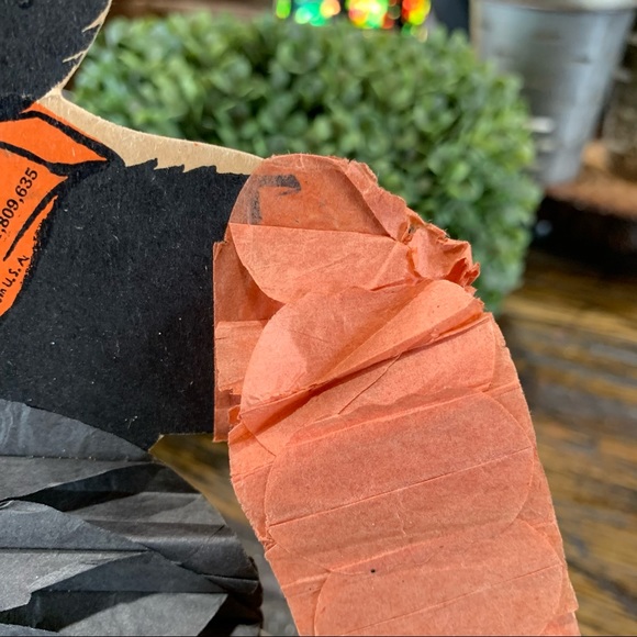 1940’s Beistle Halloween Dancing Cat Honeycomb Decor Party Decoration Original - Picture 8 of 13